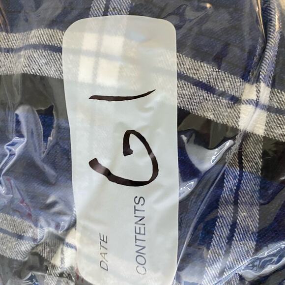 Fear of God FOG fifth collection plaid long sleeve flannel button up blue Large - Picture 10 of 10